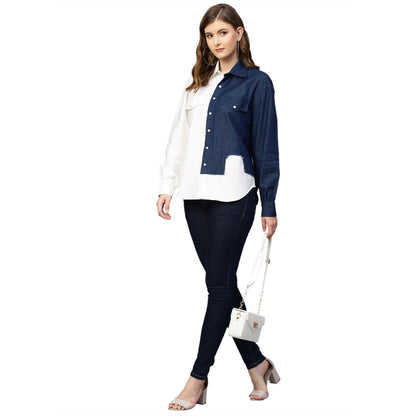 Echke White and Denim Shirt