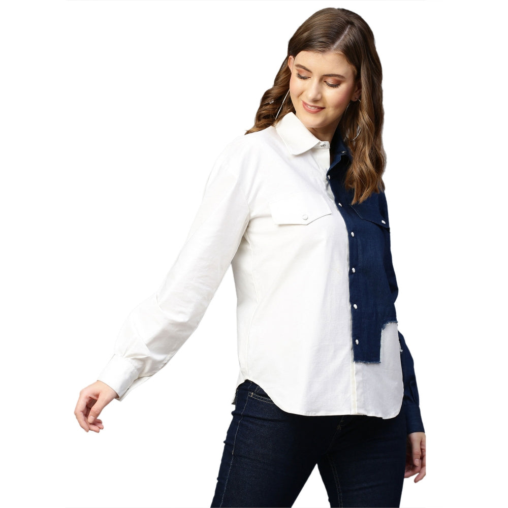 Echke White and Denim Shirt