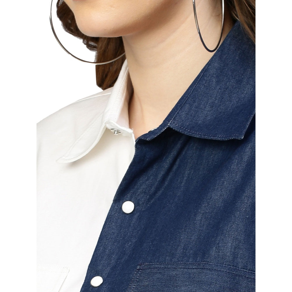 Echke White and Denim Shirt
