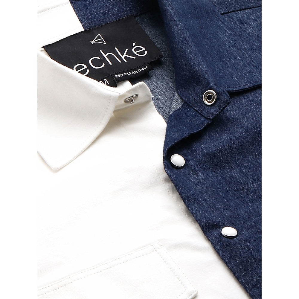 Echke White and Denim Shirt