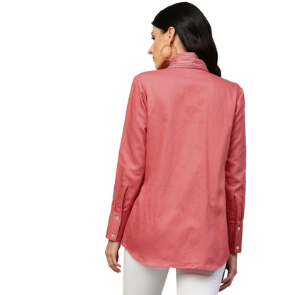 Echke Collar Tie-Up Shirt