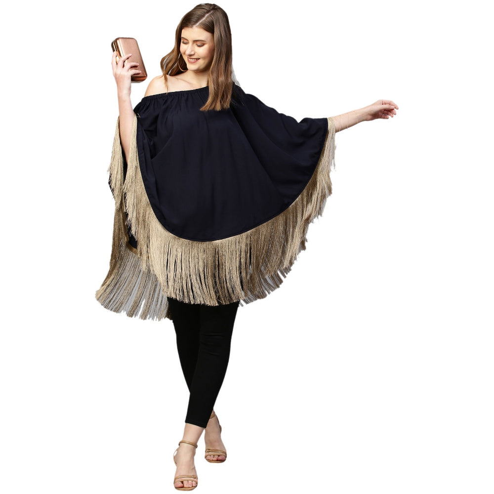 Echke Off Shoulder Poncho Top