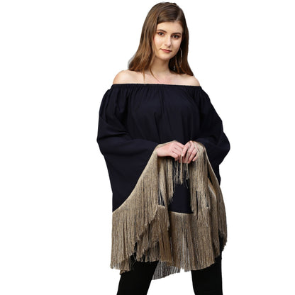 Echke Off Shoulder Poncho Top