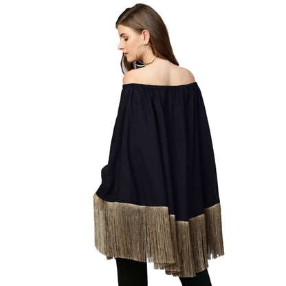 Echke Off Shoulder Poncho Top