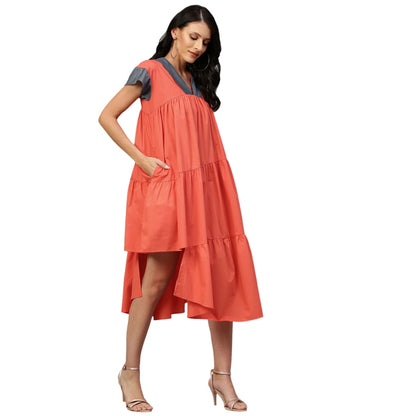Echke V-Neck Tiered Dress