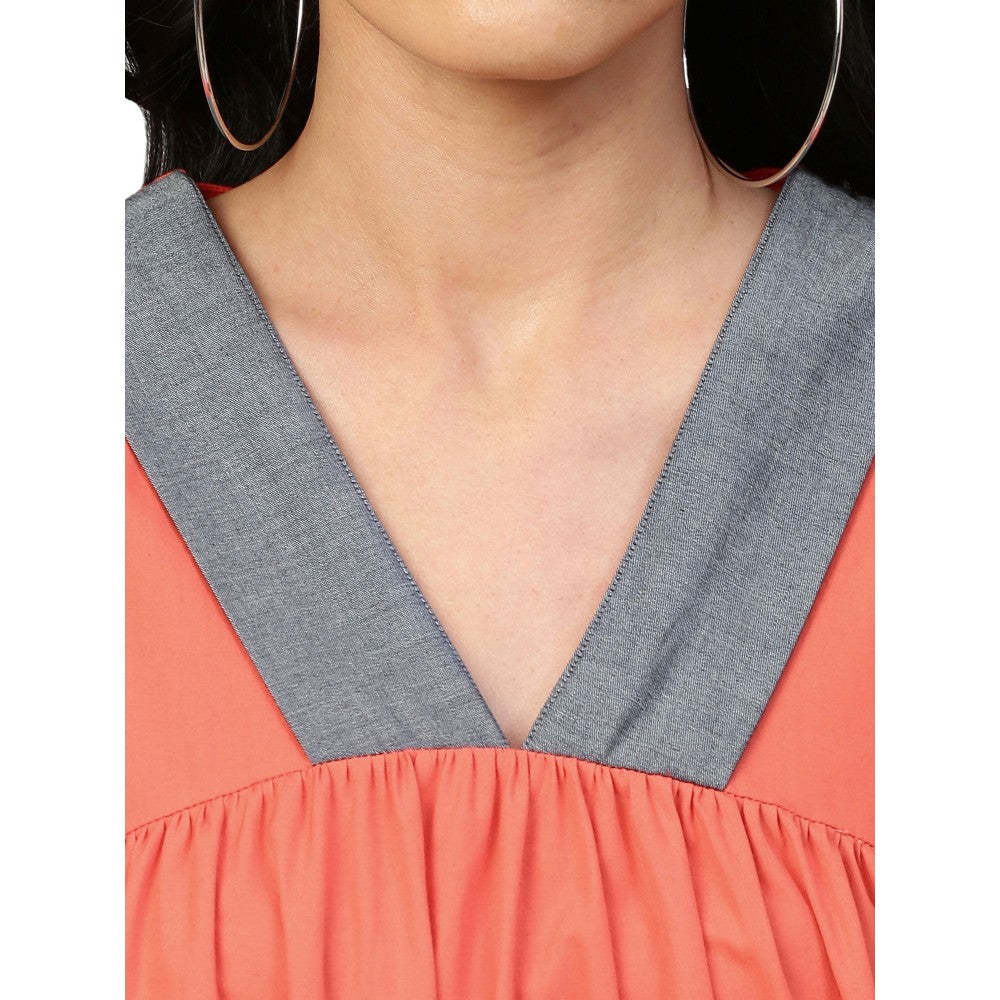 Echke V-Neck Tiered Dress