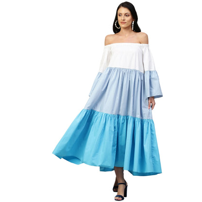 Echke Off Shoulder Tiered Dress