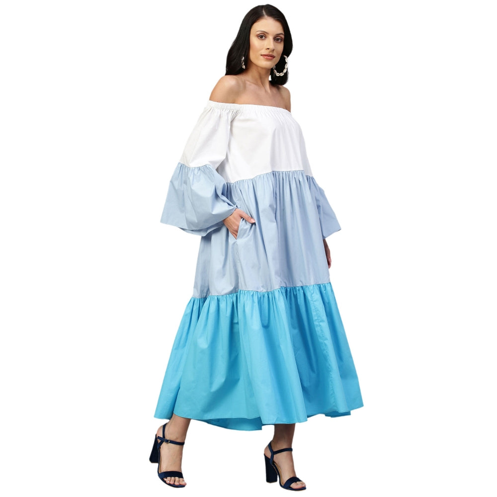 Echke Off Shoulder Tiered Dress