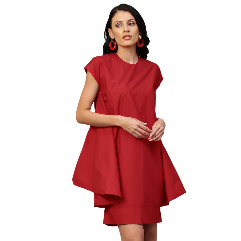 Echke Cowl Feature Sleeveless Dress