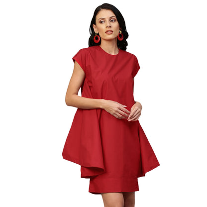 Echke Cowl Feature Sleeveless Dress