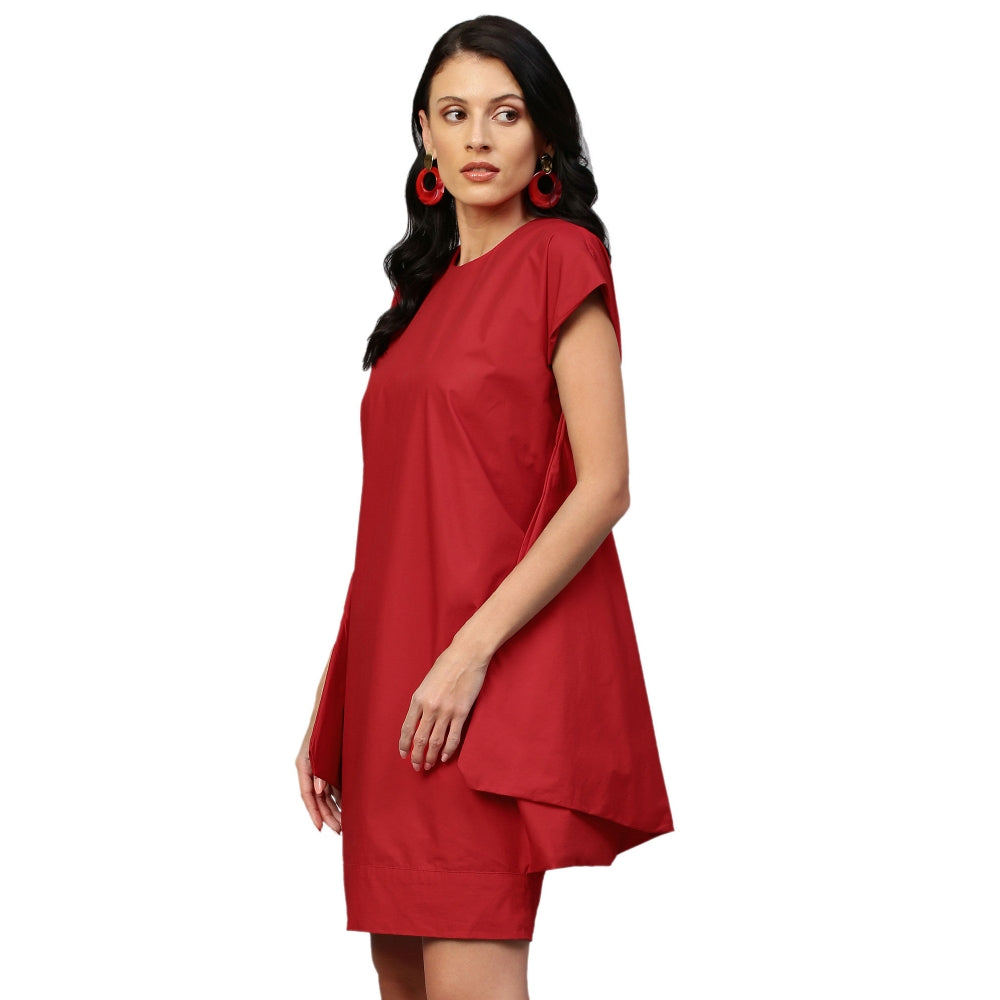 Echke Cowl Feature Sleeveless Dress