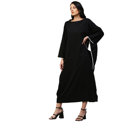 Echke Long Fitted Dress With Sleeve Hole Feature