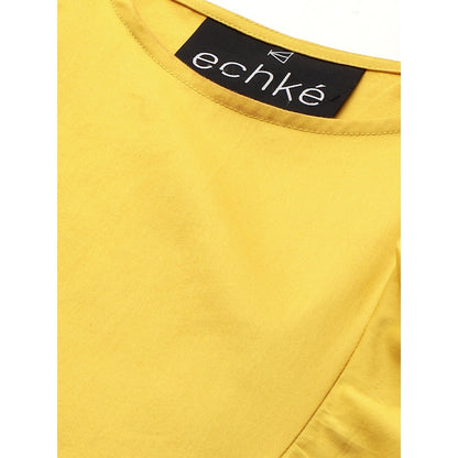 Echke Sleeveless Dress With Side Ruffles
