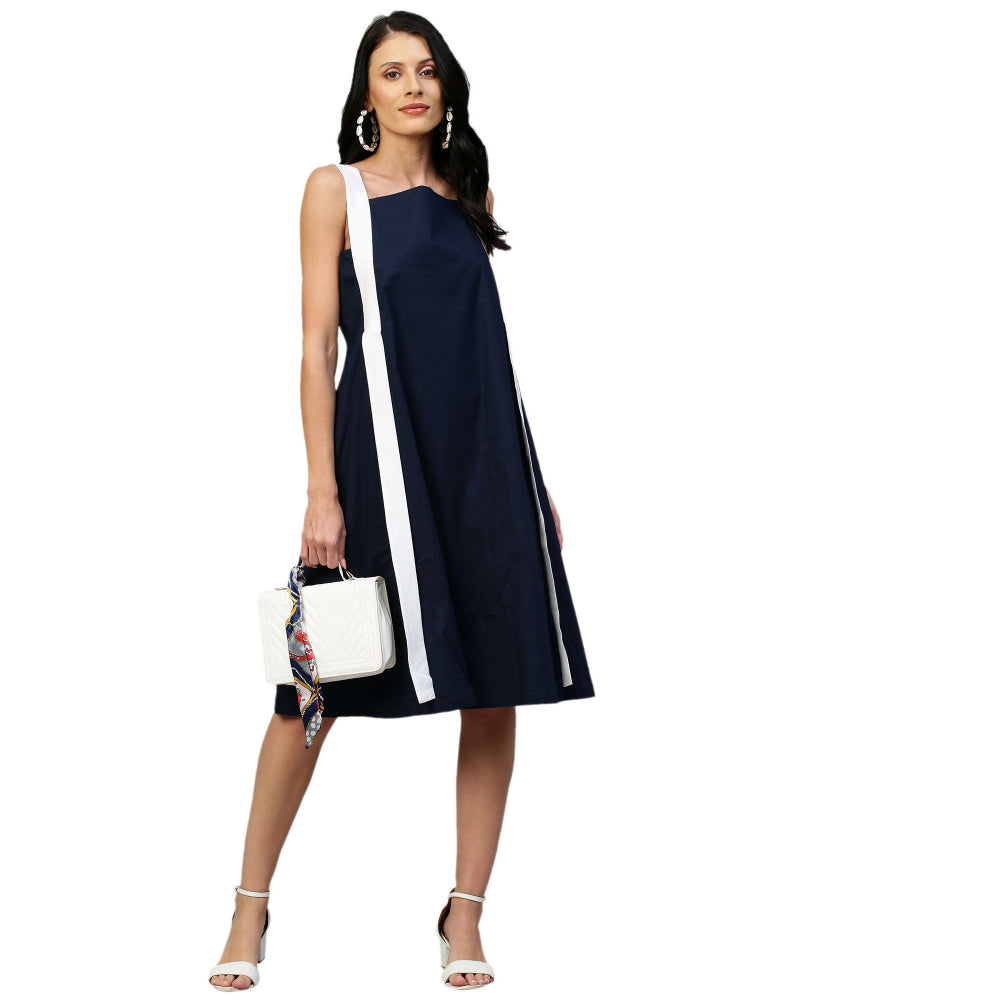 Echke A Line Dress With Extended Strap Feature