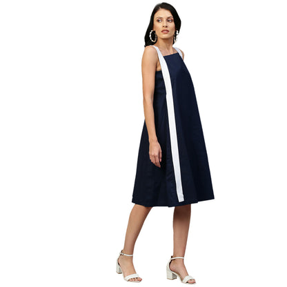 Echke A Line Dress With Extended Strap Feature