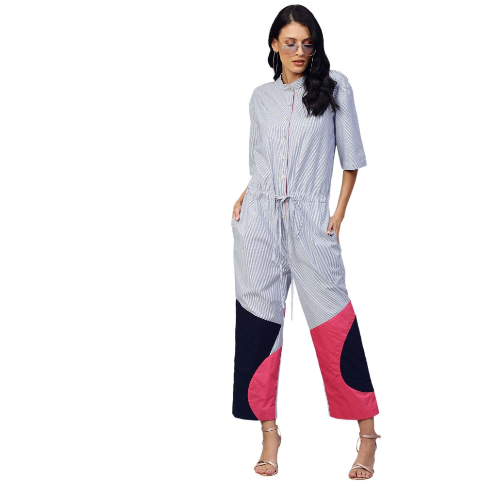 Echke Jumpsuit With Tie-Up Feature