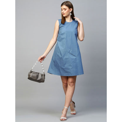 Echke Sleeveless Dress With Diagonal Rouging