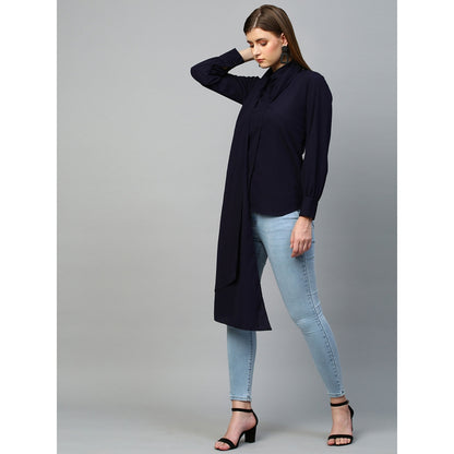 Echke Top With One Side Shawl Feature
