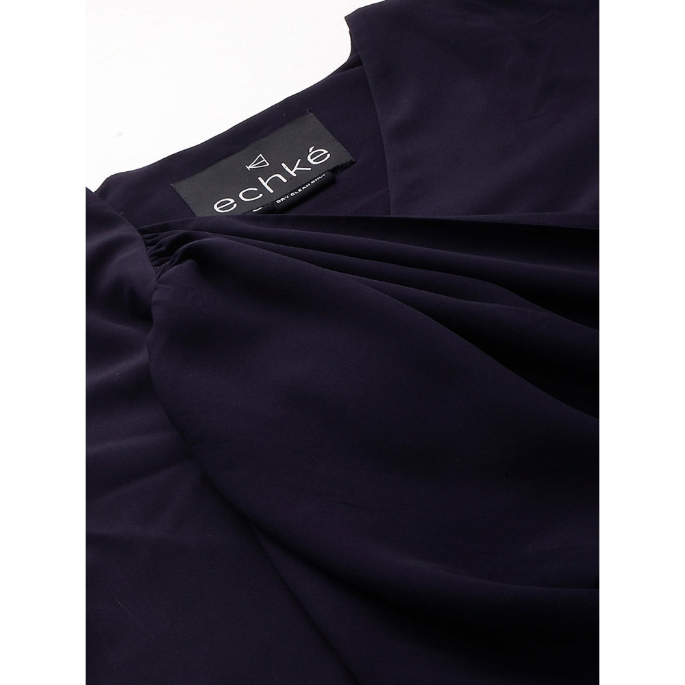 Echke Top With One Side Shawl Feature
