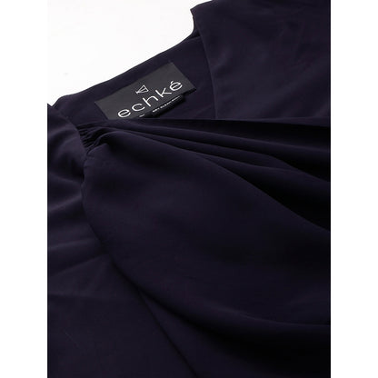 Echke Top With One Side Shawl Feature