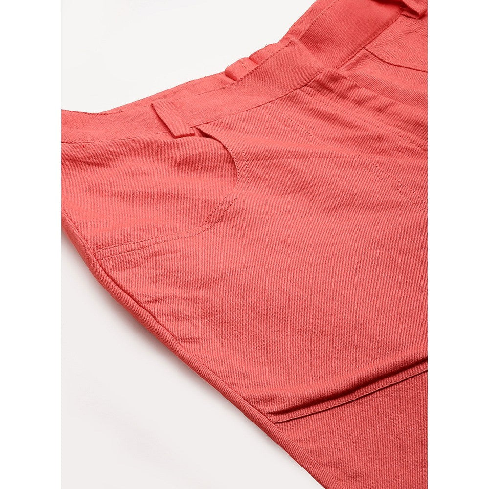 Echke Rouged Top and Tie-Up Pants Co-Ord Set (Set of 2)
