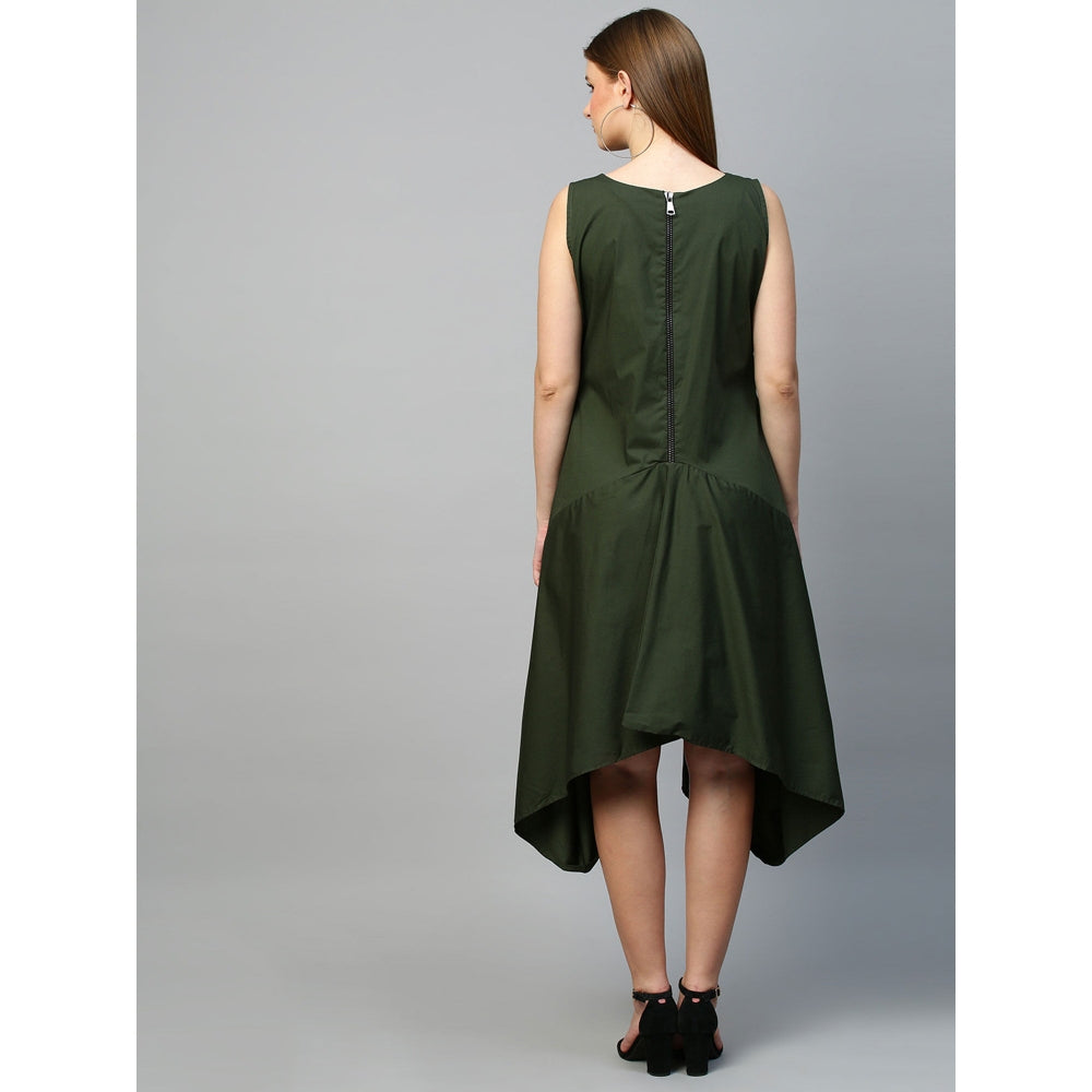Echke Asymmetric Dress With Zipper