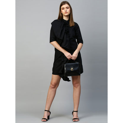 Echke Dress With Front Ruffle Extension