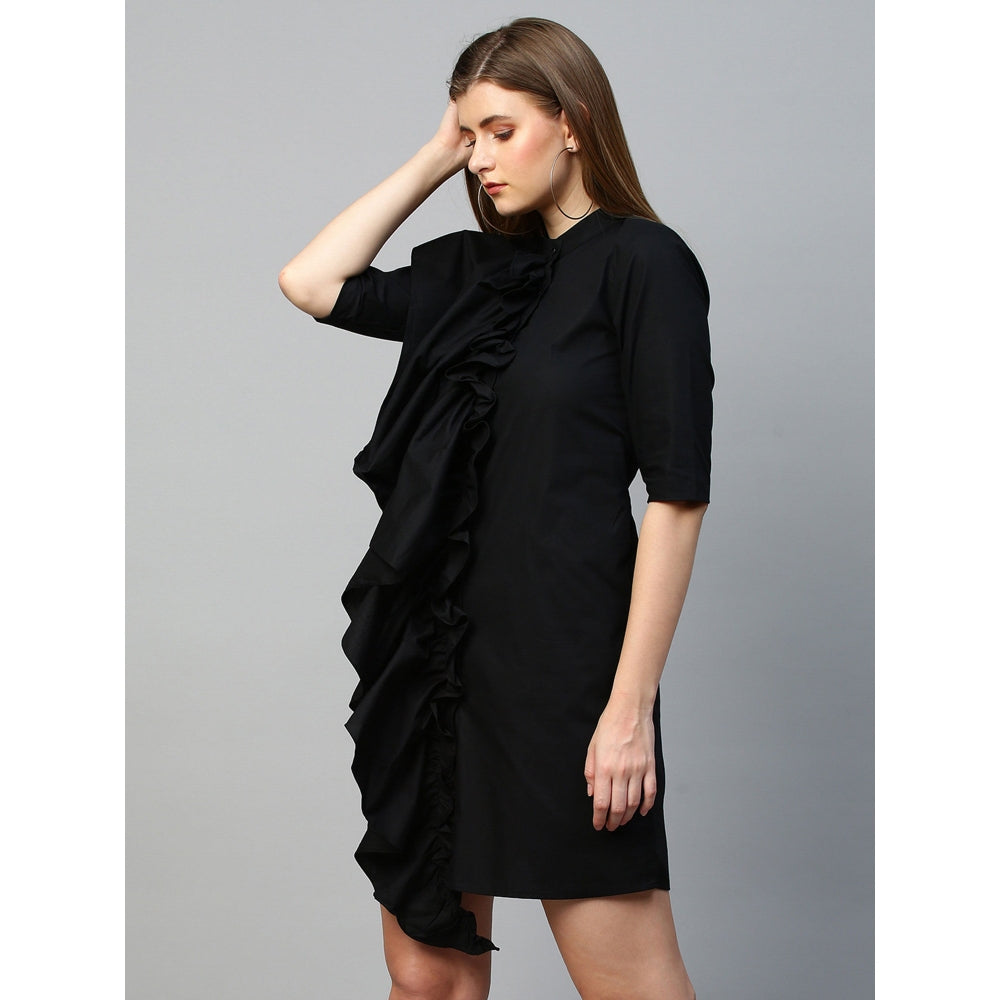 Echke Dress With Front Ruffle Extension
