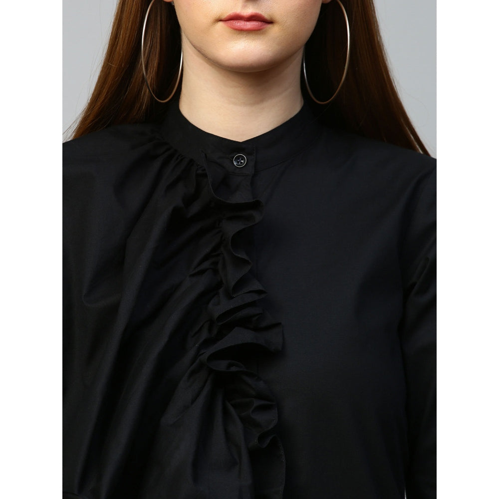 Echke Dress With Front Ruffle Extension
