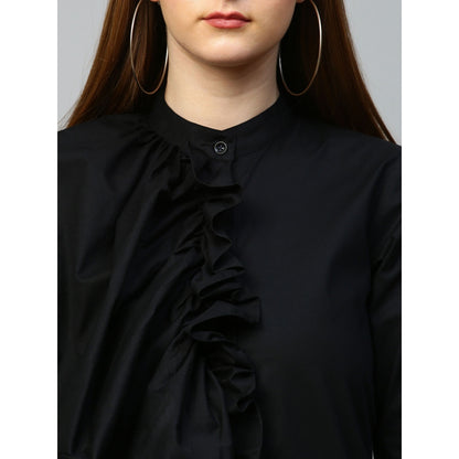 Echke Dress With Front Ruffle Extension