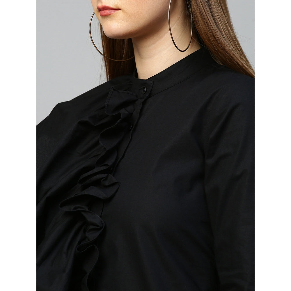 Echke Dress With Front Ruffle Extension