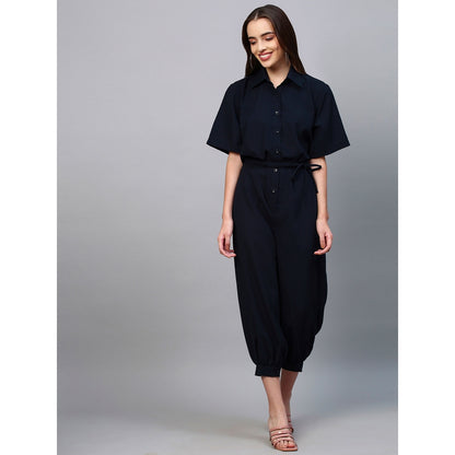 Echke Jumpsuit With Self Belt