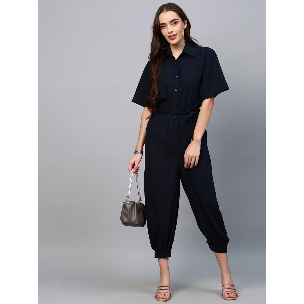 Echke Jumpsuit With Self Belt