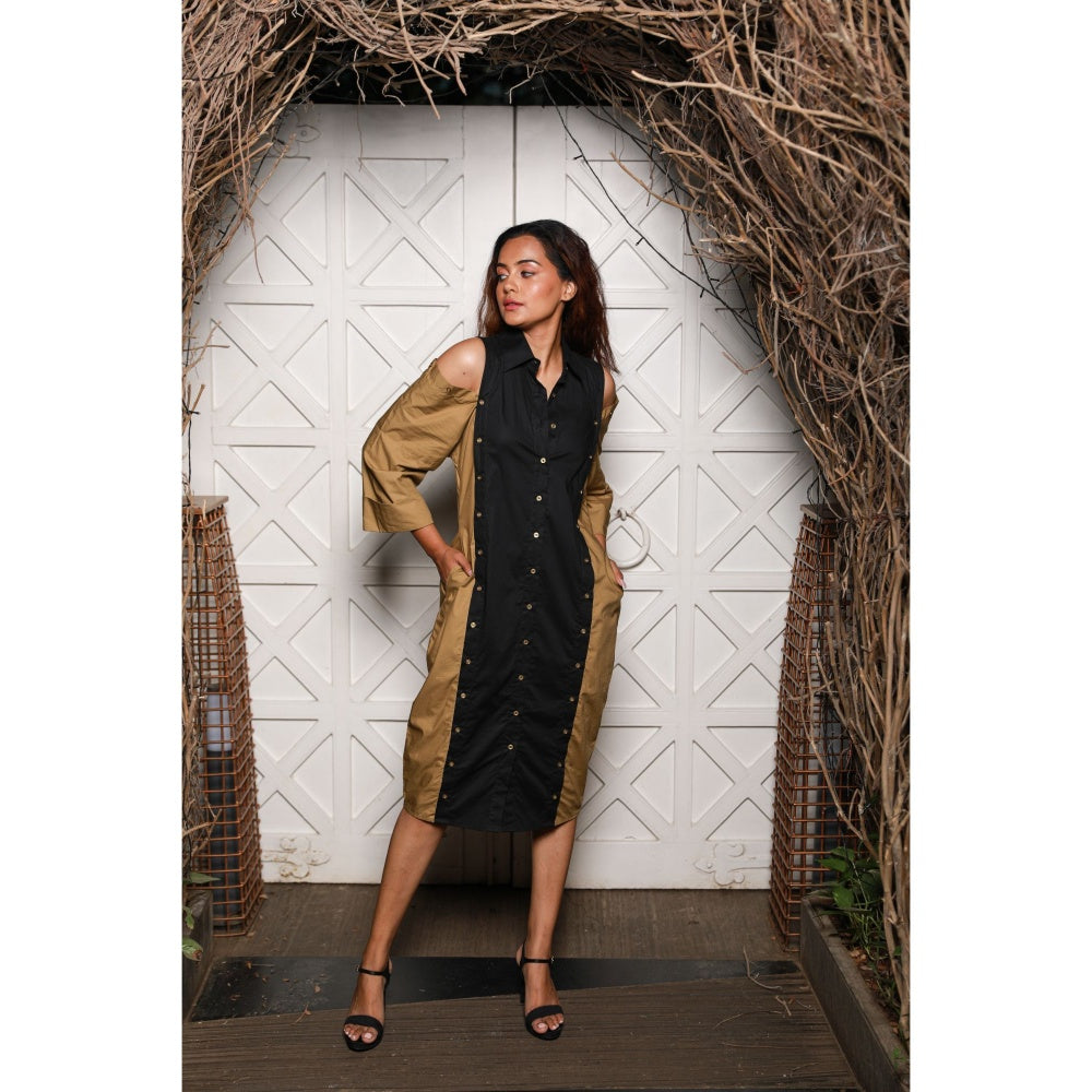 Echke Vertical Panel Dress