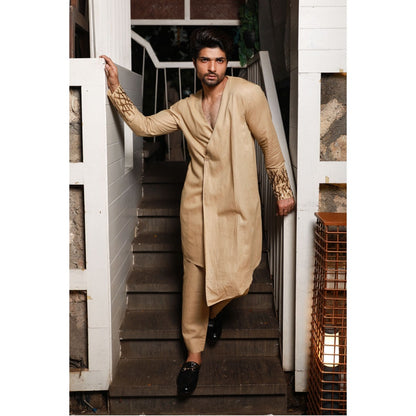 Echke Khakhi Linen Co-ord (Set of 2)