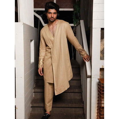 Echke Khakhi Linen Co-ord (Set of 2)