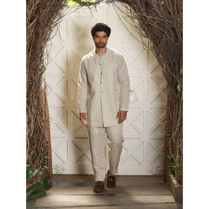 Echke Ecru Linen Co-ord (Set of 3)