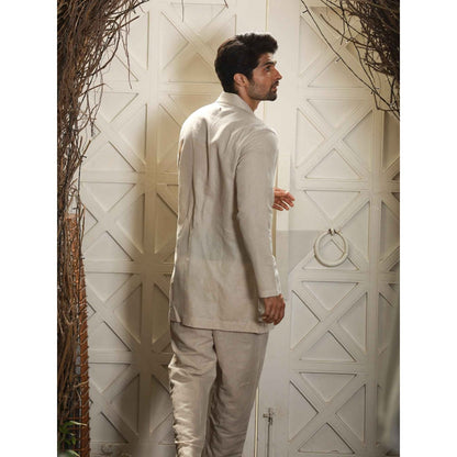 Echke Ecru Linen Co-ord (Set of 3)