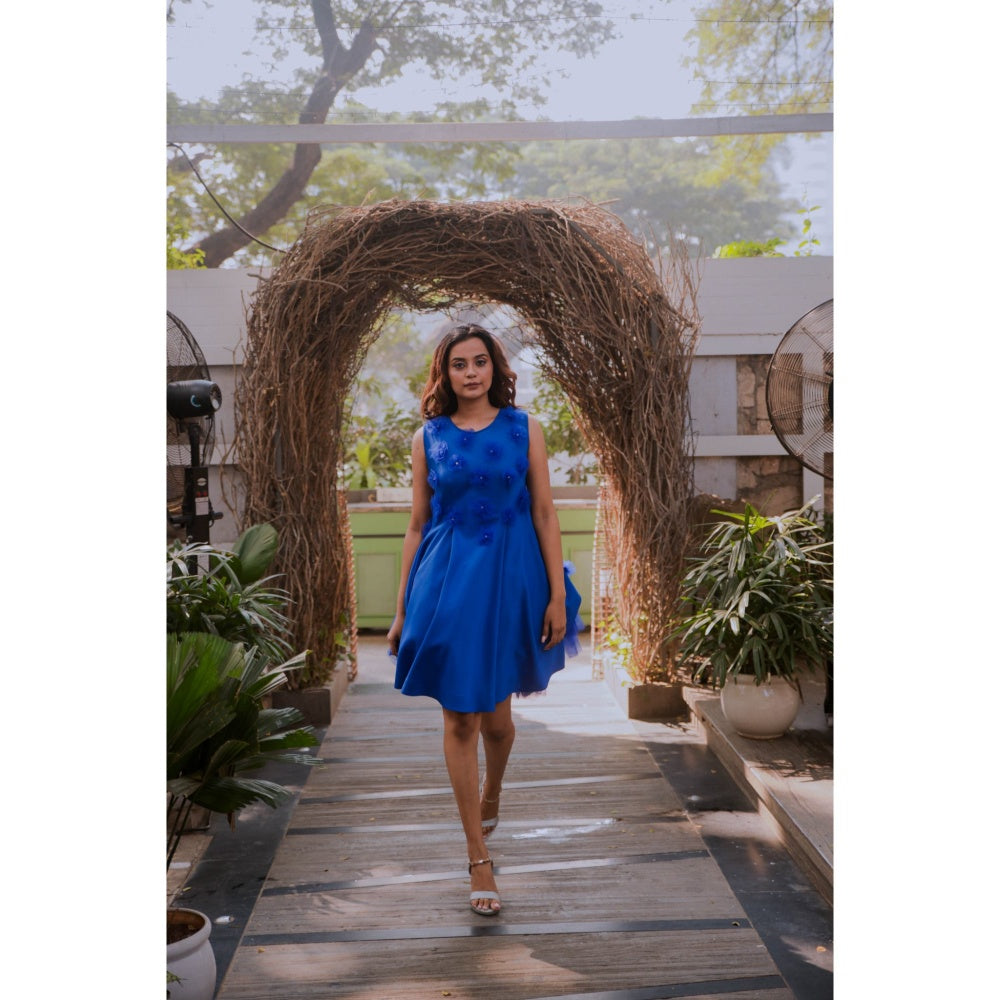 Echke Blue Inverted Dress