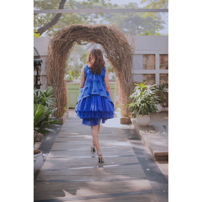 Echke Blue Inverted Dress