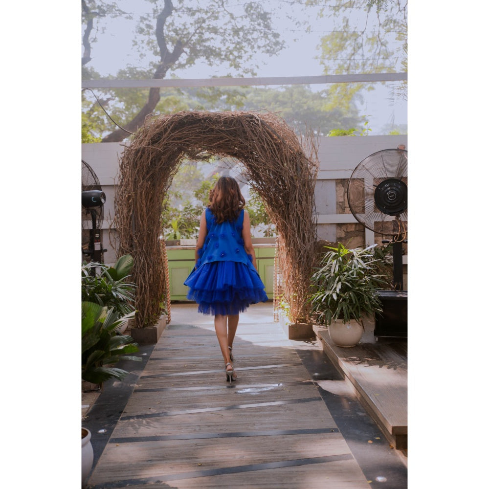 Echke Blue Inverted Dress
