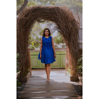 Echke Blue Inverted Dress
