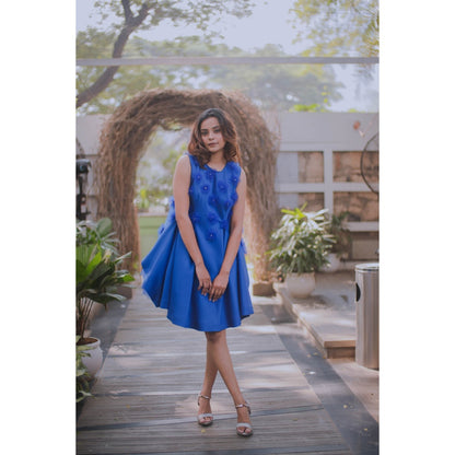 Echke Blue Inverted Dress