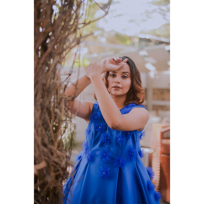 Echke Blue Inverted Dress