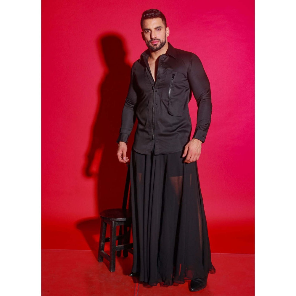Echke Black Solid Shirt