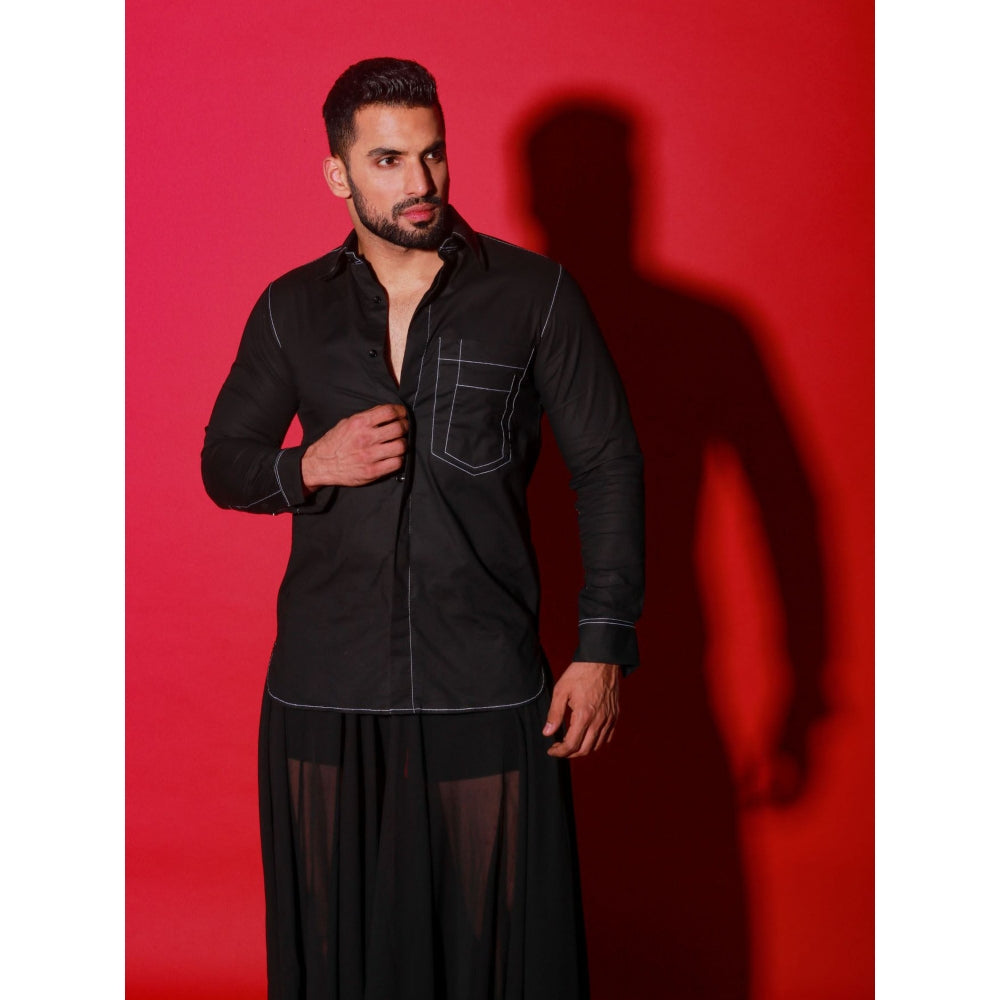 Echke Black Solid Shirt