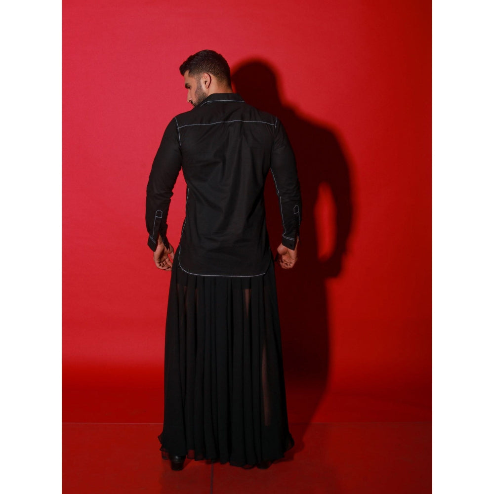 Echke Black Solid Shirt