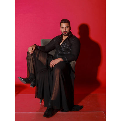 Echke Black Solid Shirt