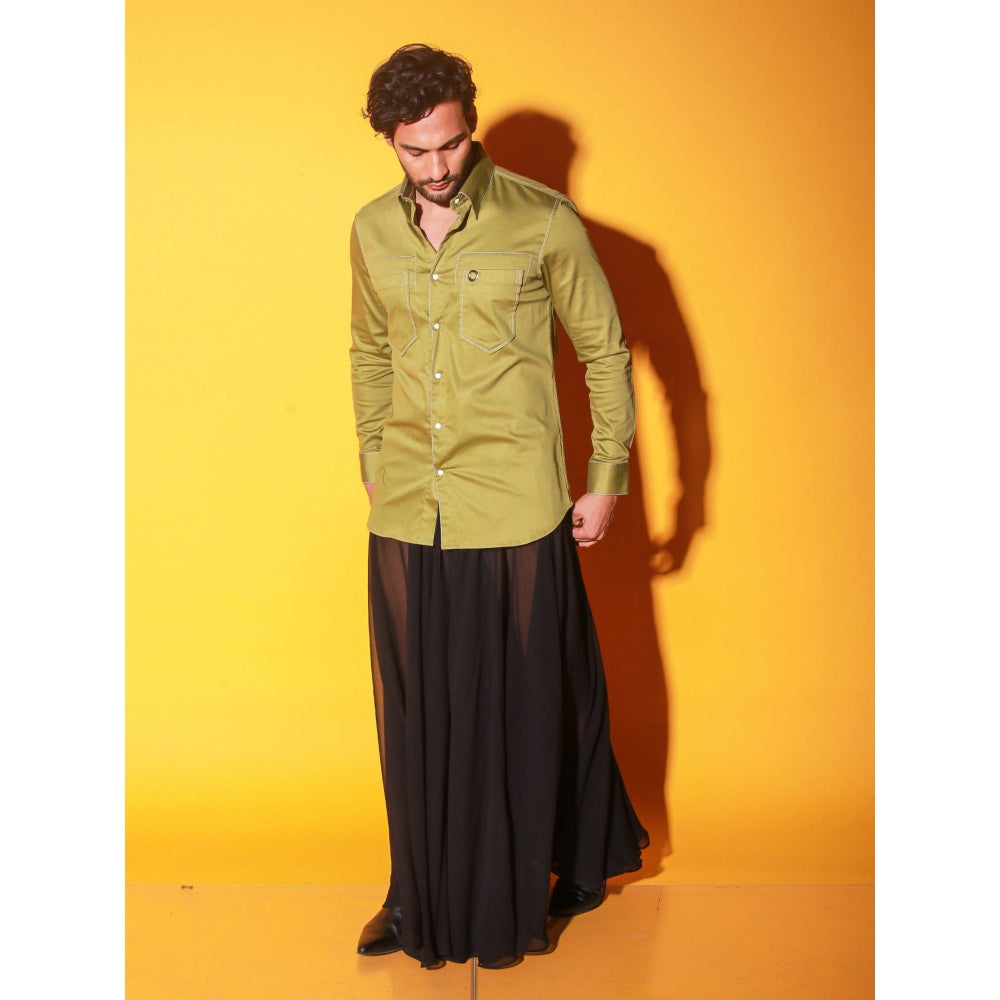 Echke Green Solid Shirt