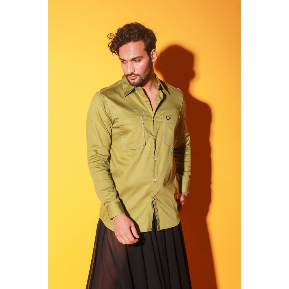 Echke Green Solid Shirt